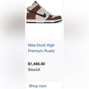 Nike Dunk High Premium Rustic Sneakers